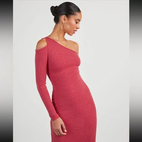 VICI Regina Cutout One Shoulder Knit Midi Dress XS - Picture 5 of 6